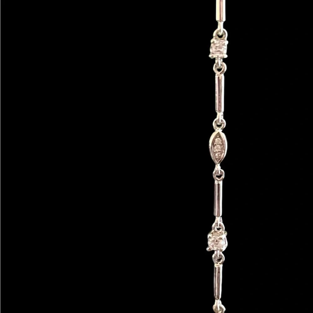 Elegant 925 Silver Drop CZ Earrings